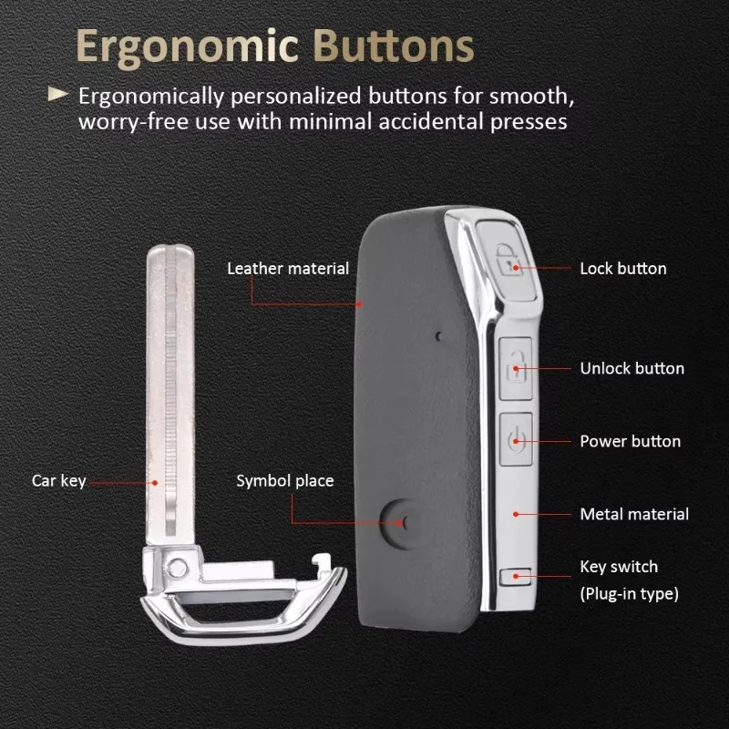Smart Key for Universal MTK Push Button 433.92 Mhz Remote Control with KIA logo for 3300 PKE System