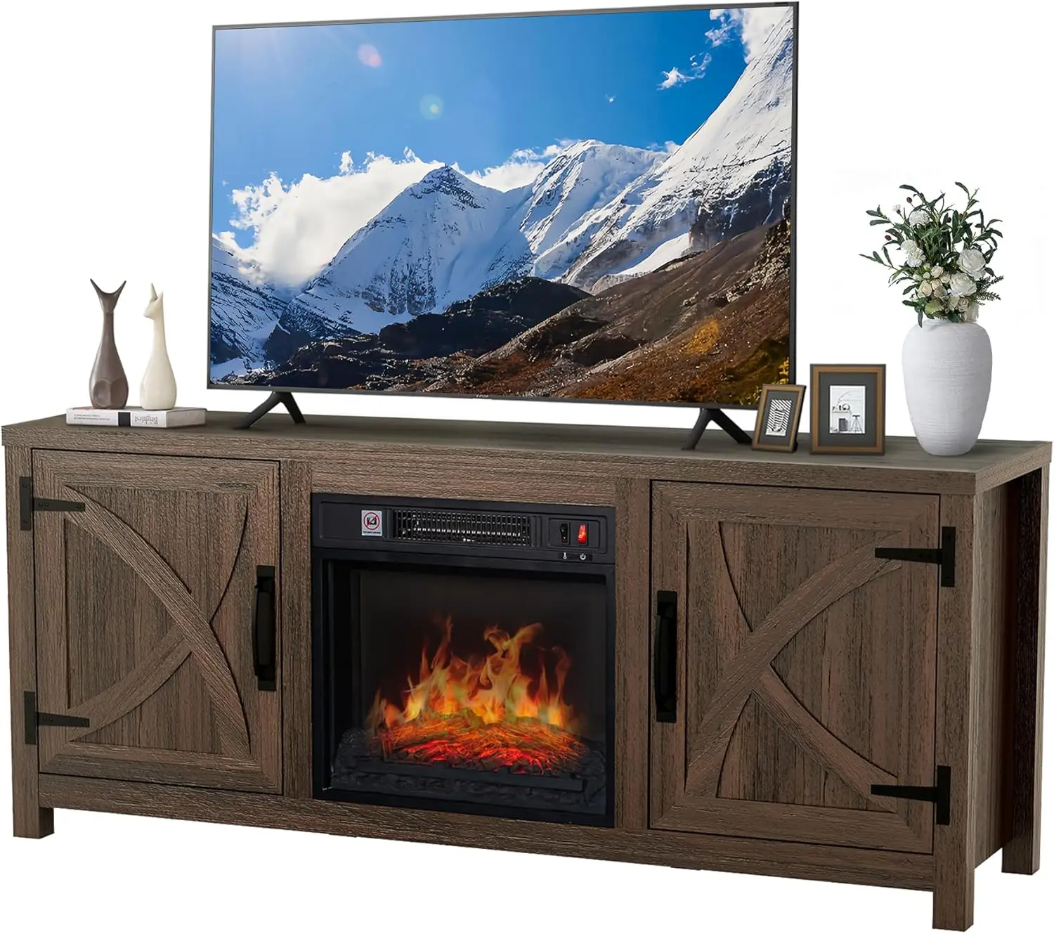 Fireplace TV Stand for Television up to 65 Inch with 18