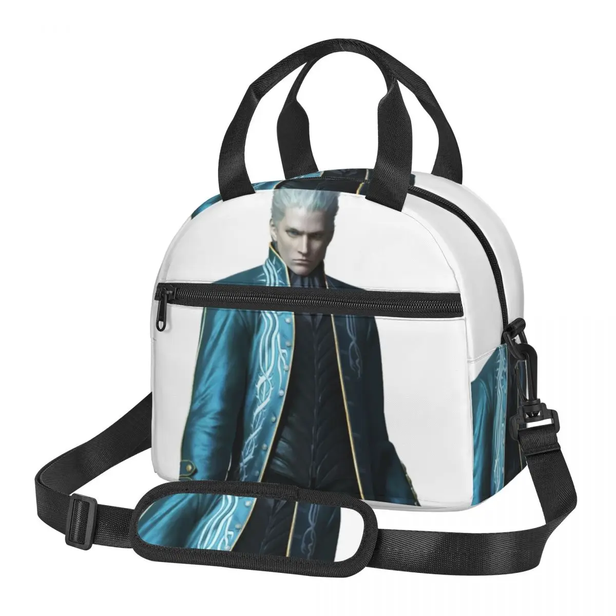 Vergil From The Devil May Cry Series Lunch Bags Insulated Bento Box Lunch Tote Picnic Bags Thermal Bag for Woman Kids Work