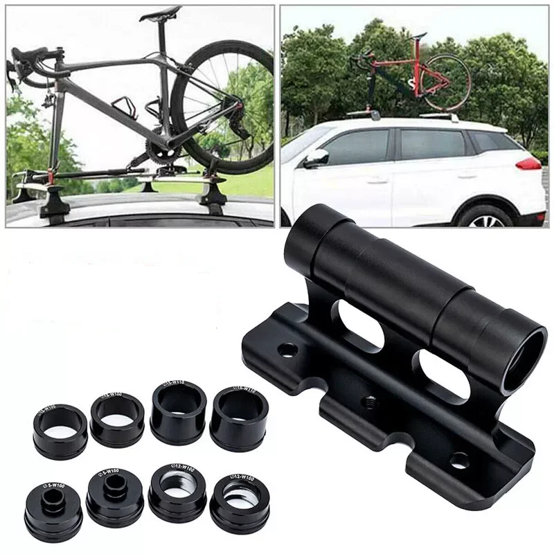 MTB Bike Fork Mount Quick Release Thru Axle Carriers Front Fork Block Car Roof Rack Carriers Bicycle Stand Holder Accessories