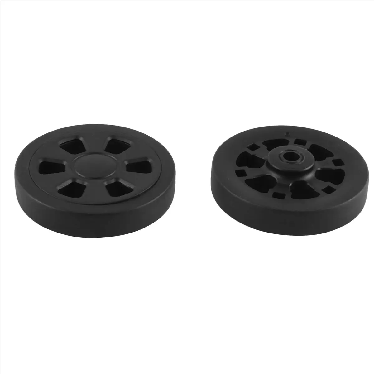 ABQR 60mm x 12mm Luggage Wheels Replacement Wear Environmental Protection PU Suitcase Replacement Wheels BlaCk Pair