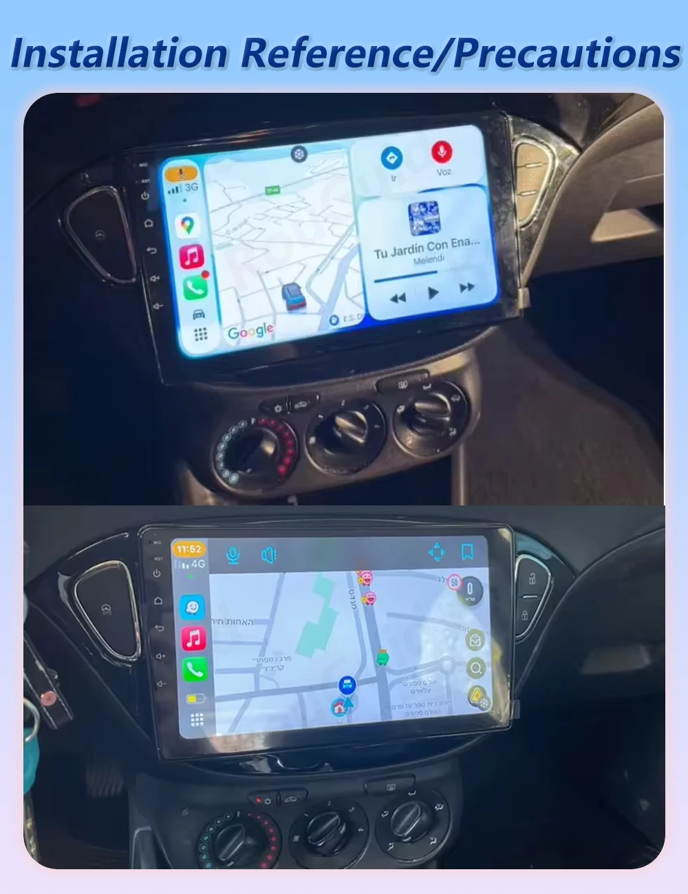 Автомобильное радио с поддержкой Carplay и Android для Opel Corsa E 2015 - 2019, для Opel Adam 2013 - 2016, GPS-навигация, видеоплеер, сенсорный экран, Bluetooth.
