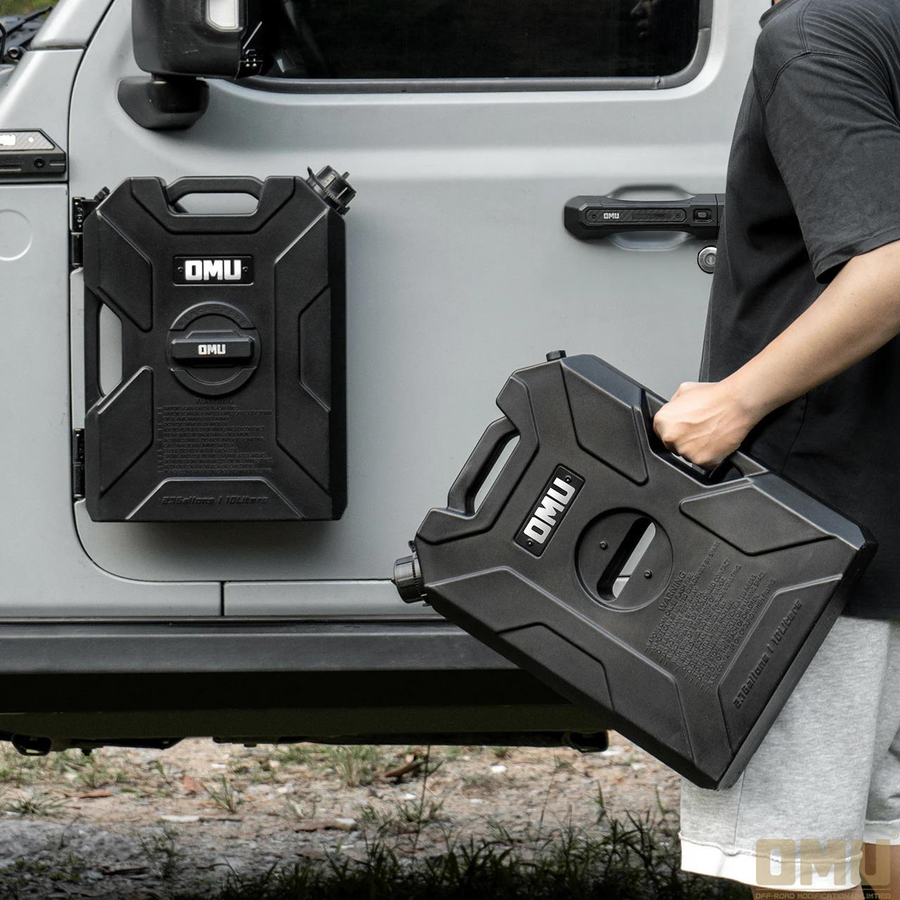 خزان OMU Genesis سعة 10 لتر مع دعامة لسيارة جيب رانجلر JK/JL Gladiator JT Jerrycan ملحقات تخزين مايكر الشركة المصنعة #3