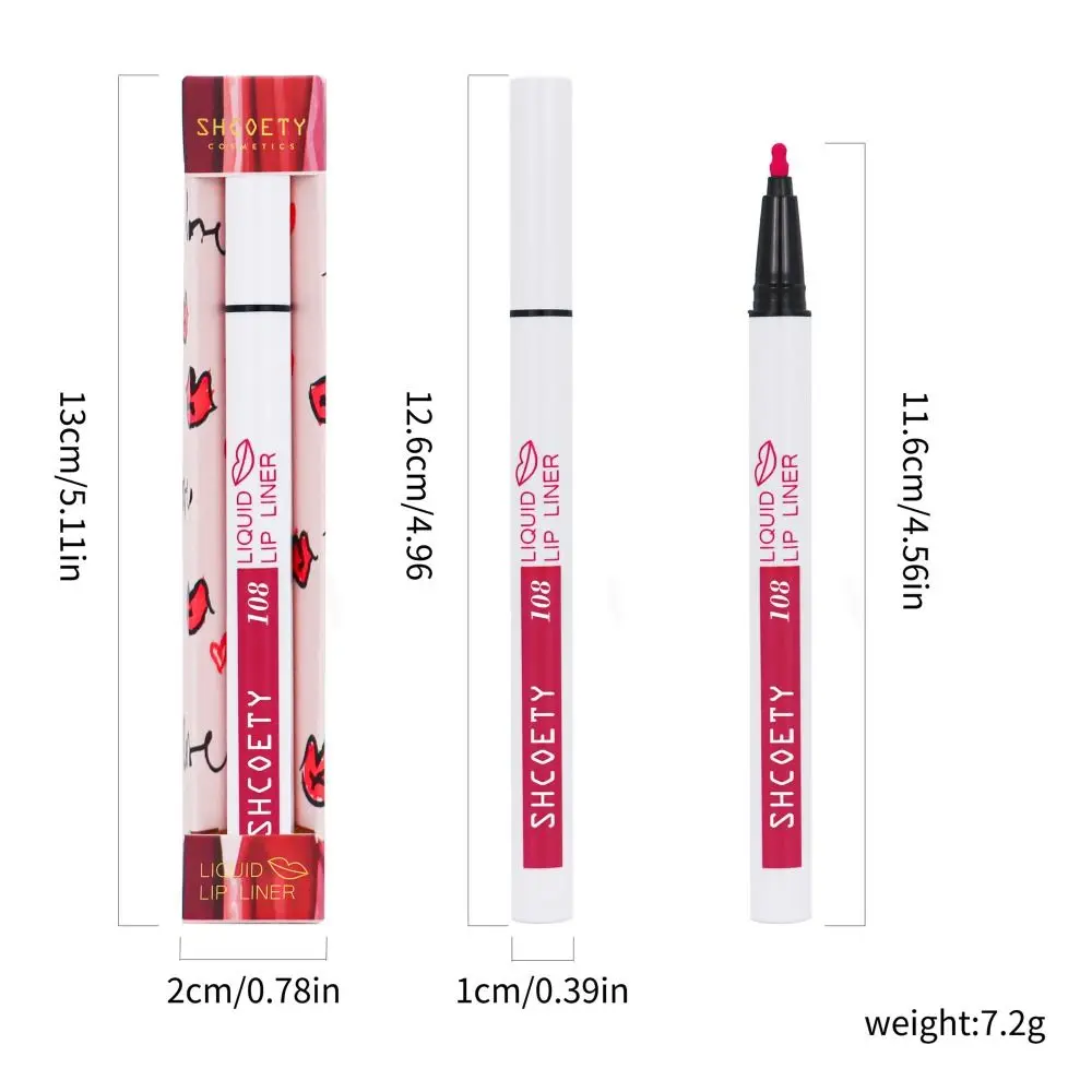 Pennarello per macchie di labbra a lunga durata a prova di sbavature ad asciugatura rapida strumento per il trucco della penna per rossetto naturale opaco Nude Lip Tint Pen Women Beauty