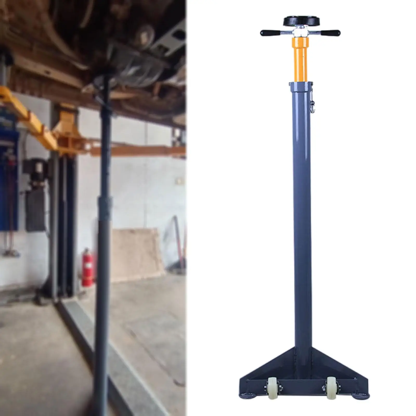 Engine Hoist under Hoist Stand Adjustable Engine Support Bar Underhoist Stand for Large Truck Boat Automotive Harvester