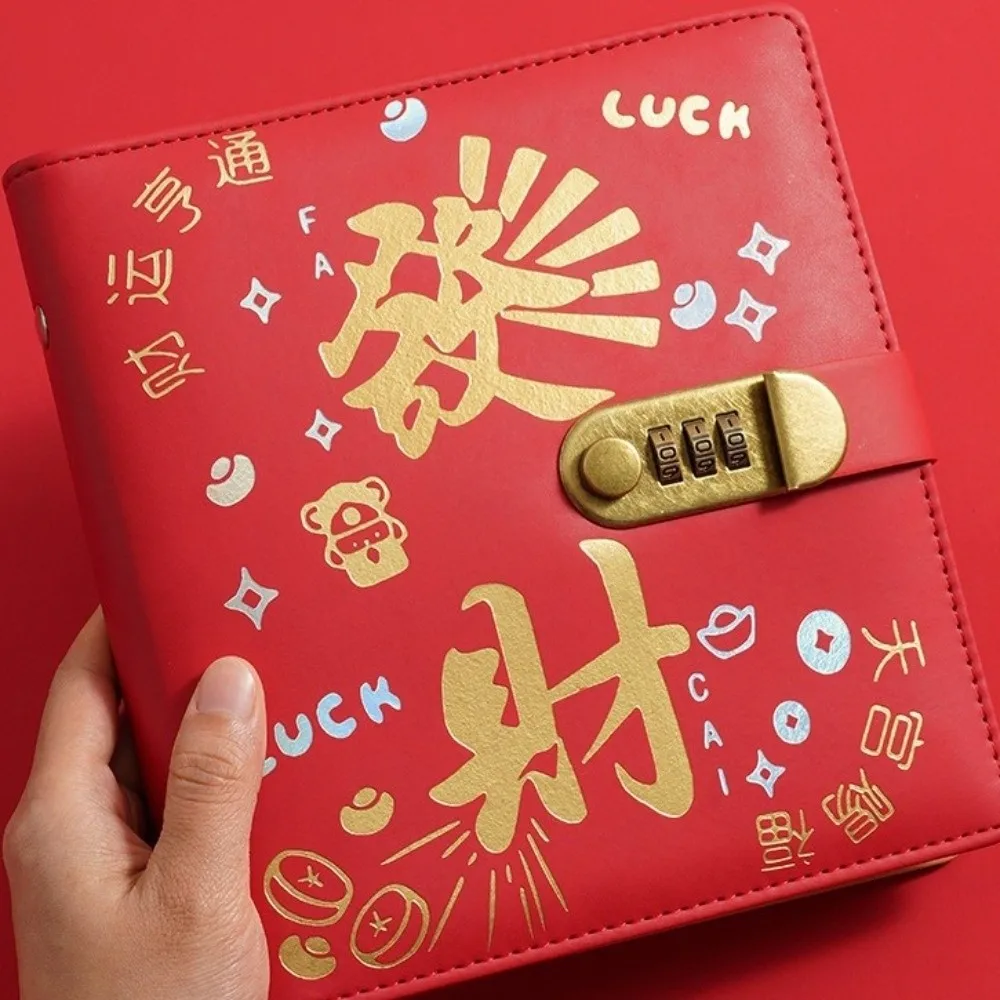 Picture 5: 50Sheets Saving Money Binder PU Leather Loose-leaf Planner Organizer Savings Handbook Wallet Storage Account Book 50 Sheets