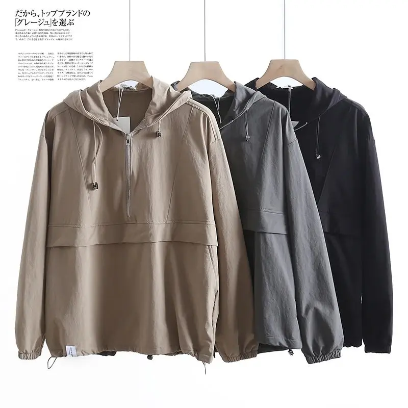 

Tech Functionali Meets Sle! Men's Outdoor Sports Casual Hooded Jaet f Zipwaterproof Autumn Outerwear Long Sve Sta...