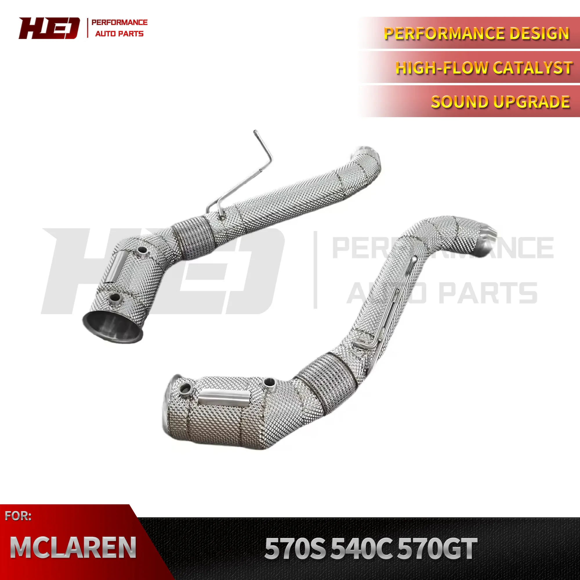 

Custom Stainless Steel Straight Downpipe for Mclaren 540C/570/570S Spider/570GT 2015-2018 Exhaust Header Downpipe Pipes