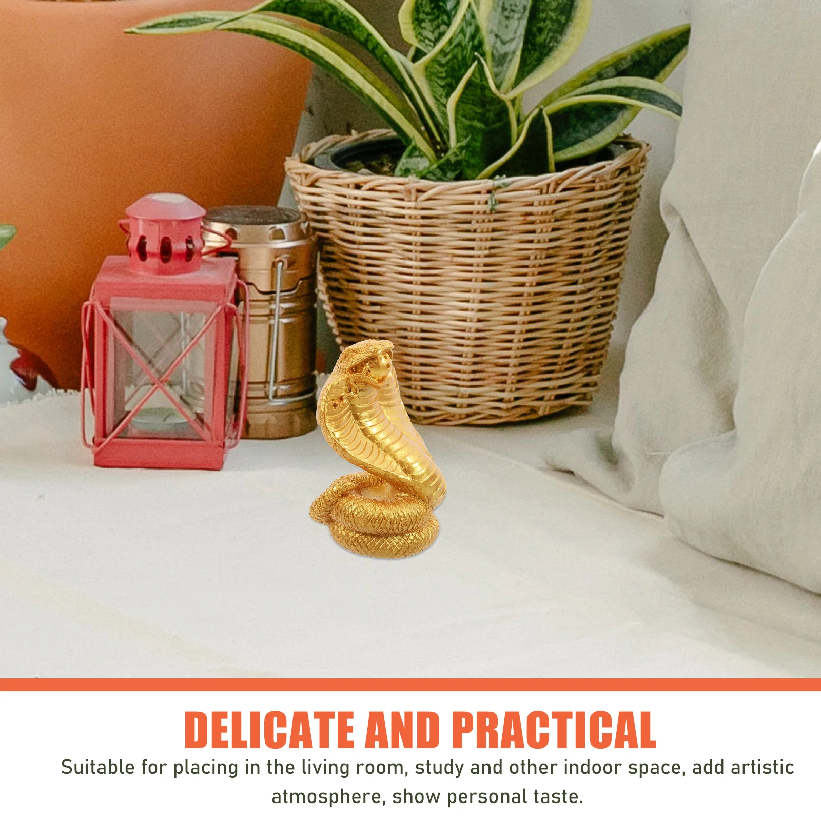 

Resin Animal Decoration Snake Lifelike Animal Decoration For Home Study Garden Display Desktop Craft Statue