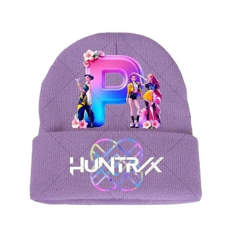 Kpop شيطان الصيادين محبوك قبعة قفازات مجموعة الكرتون فتاة لطيف قبعة متماسكة أنيمي موضة قفاز الأطفال شتاء دافئ اكسسوارات هدية