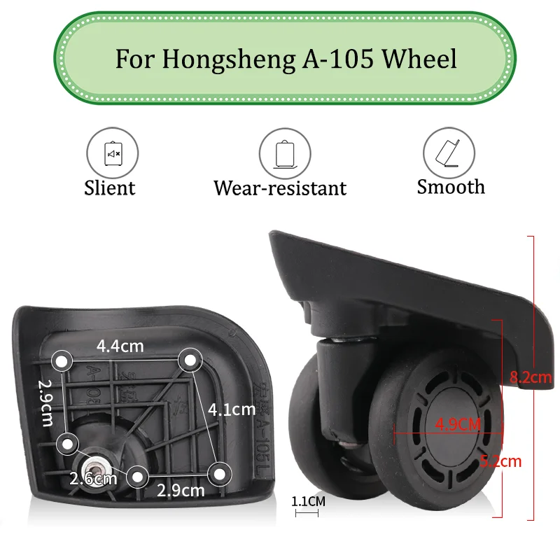 

For Hongsheng A-105 Universal Wheel Trolley Case Wheel Replacement Luggage Pulley Sliding Casters Slient Wear-resistant Repair