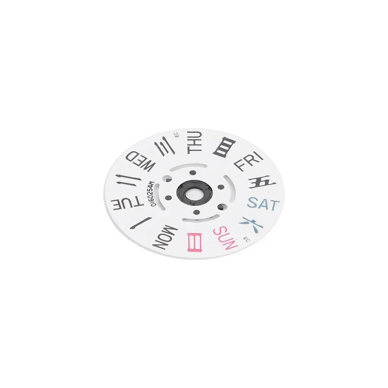 White Black NH36A English Date Wheel Dial Fits for NH36A Automatic Movement Crown at 3.0 or 3.8 Oclock Watch Date Week Wheel