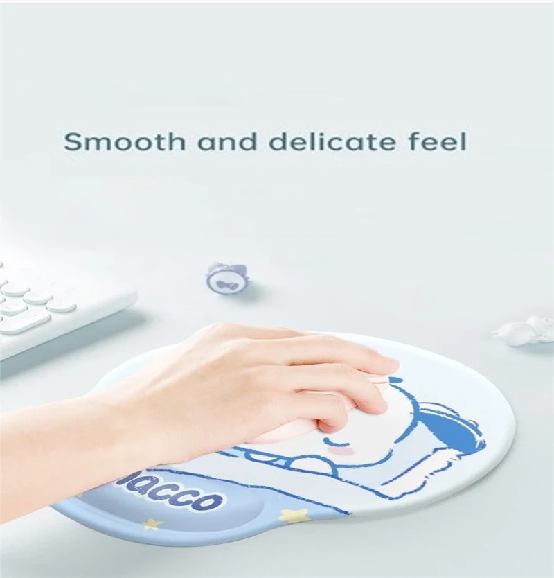 Bonito dos desenhos animados mouse pad material de silicone decoração desktop macio pulso mousepad jogos computador acessórios mesa presente para crianças