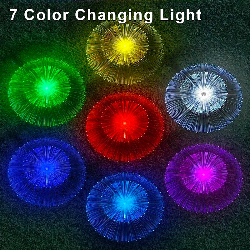 Solar Flowers Lights Waterproof Outdoor 7 Color Changing Jellyfish Garden Decor Solar Lawn Lights For Yard Patio Pathway