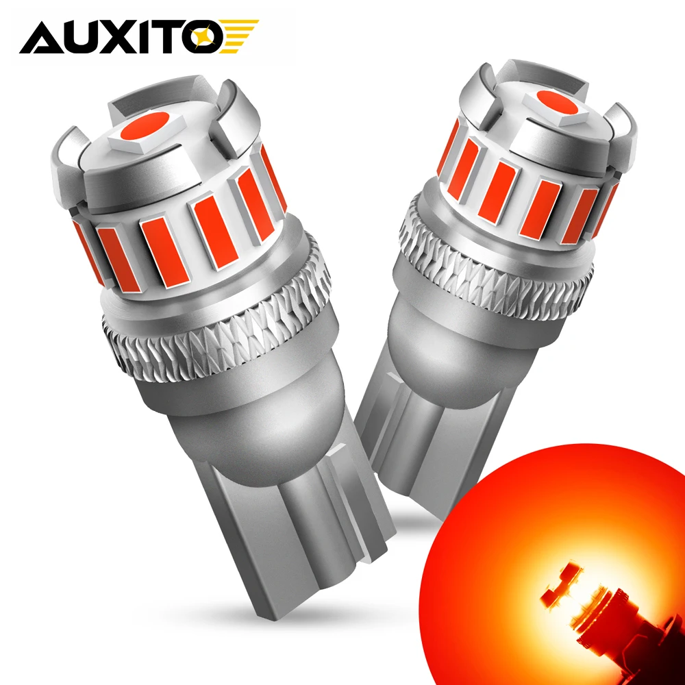 2szt T10 LED Red W5W LED Lamp Canbus Error Free Car Side Marker Number Plate Interior Reading Trunk Lights White Yellow Blue