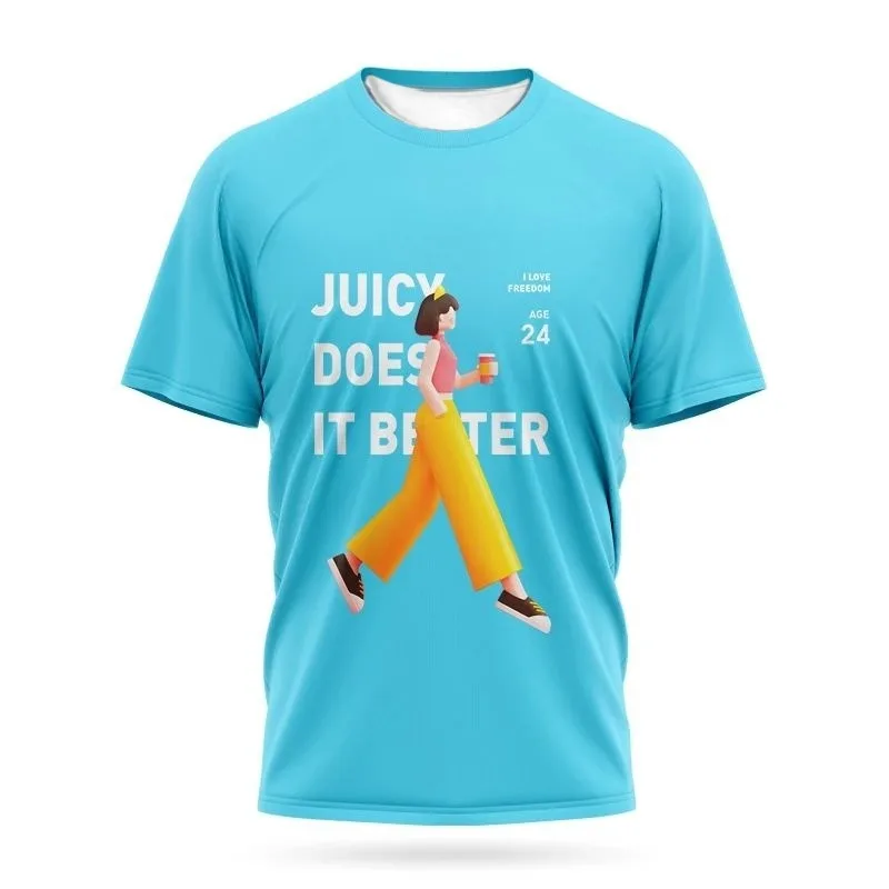 

Summer T-shirt Casual Sports Short Sleeved High-definition 3D Printed T-shirt Outdoor Team Breathable Quick Drying Top
