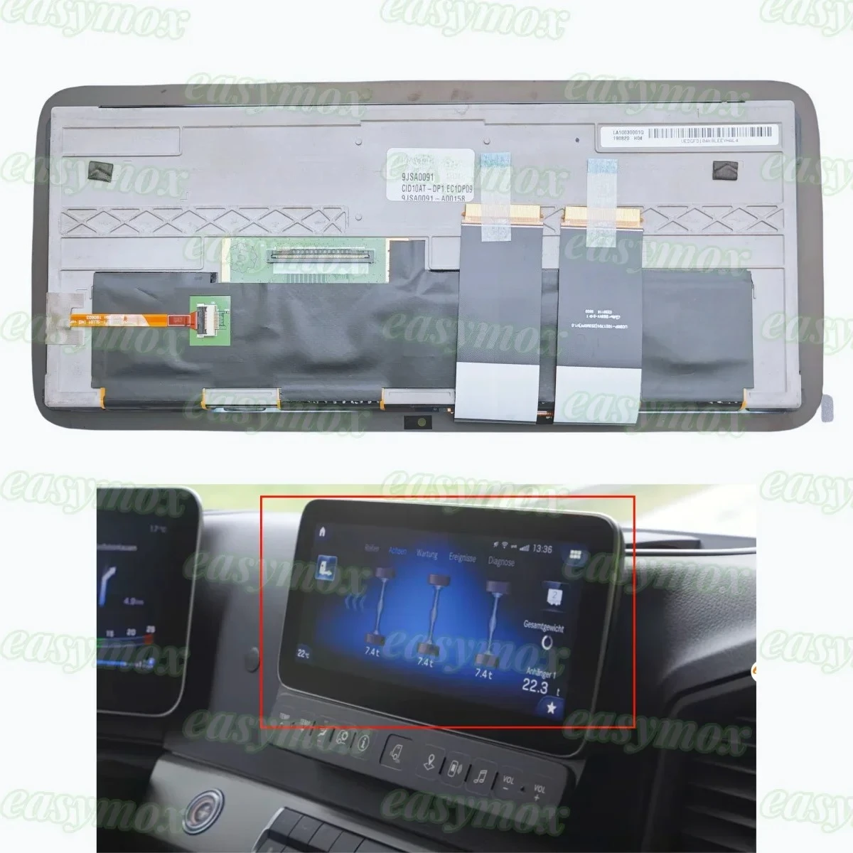 10.25 Inch LCD Display for Mercedes Benz Actros MP5 TRUCK H-MH Car  DVD Navigation  With Touch Screen Repair A0004462