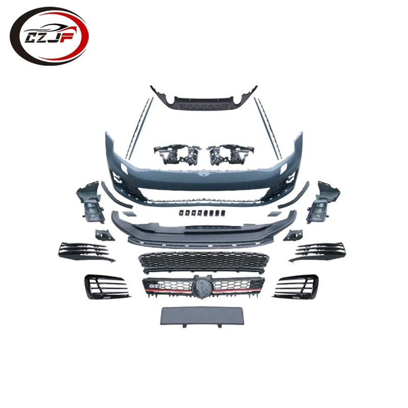 

CZJF Hot Sale Body Kit Front Bumper Grille for VW GOLF 7 MK7 Upgrade to Golf 7 GTI 2012 2013 2014 2015 2016 2017