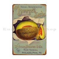 Vintage Seed Advertisement Melrose Melons Kitchen Decor Metal Plaque Poster Garage Wall Decor Design Mural Tin Sign Poster