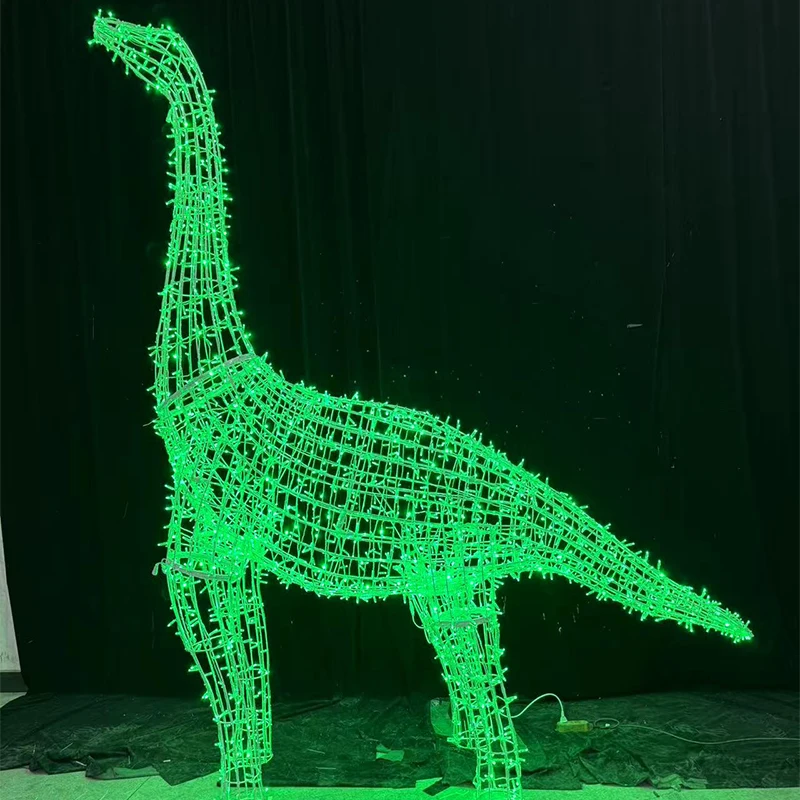 

so-Outdoor Large Christmas Decorations Giant Led Lighting Animal Sculpture Dinosaur Statues for Sale！