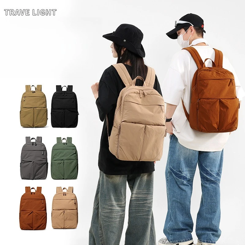 

Nylon fabric large-capacity 15.6-inch computer storage backpack, lightweight and waterproof travel backpack