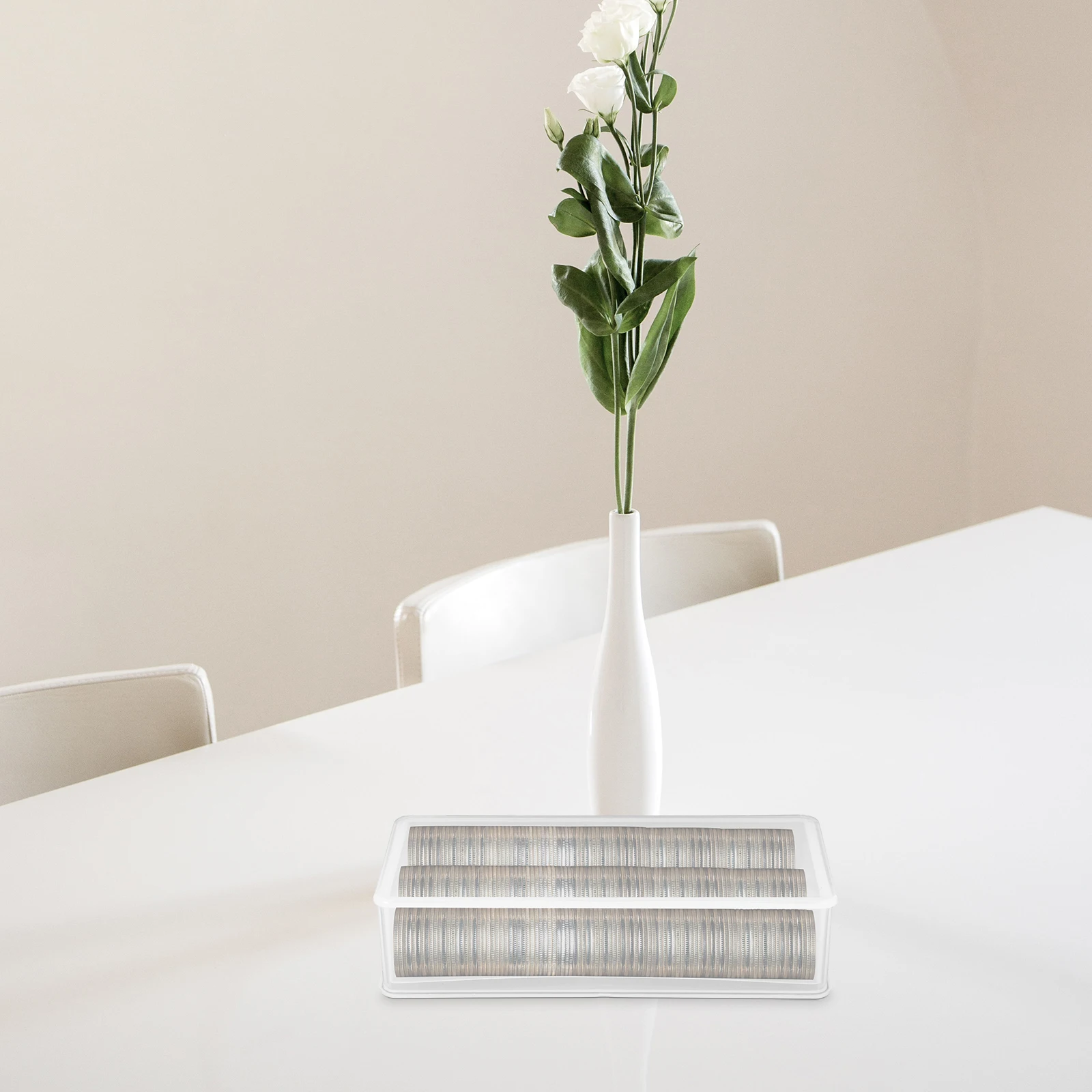 2Pcs Coin Storage Box Portable Organizer DustResistant PP Material Coin Collection Safe Container Protective Case