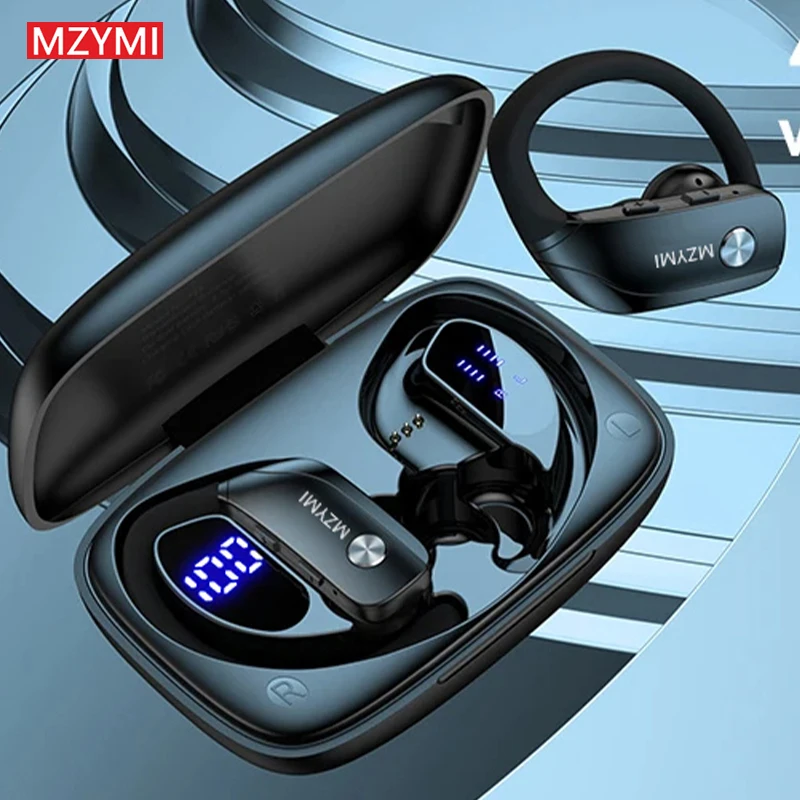 

MZYMI Earhooks Bluetooth Headphones T16 Sport Earphones Hifi Stereo Sound Wireless Earbuds Over-Ear Headset Built-in Mic