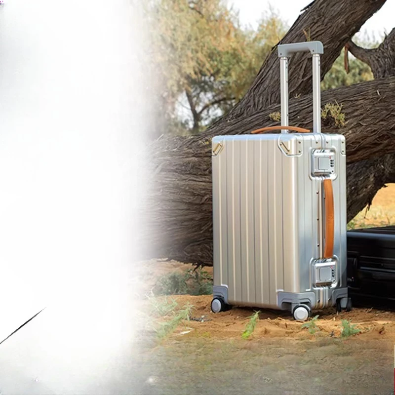 

Aluminum-magnesium compound, ultra-hard waterproof and anti-drop trolley case, aluminum frame, luggage silent spinner wheels