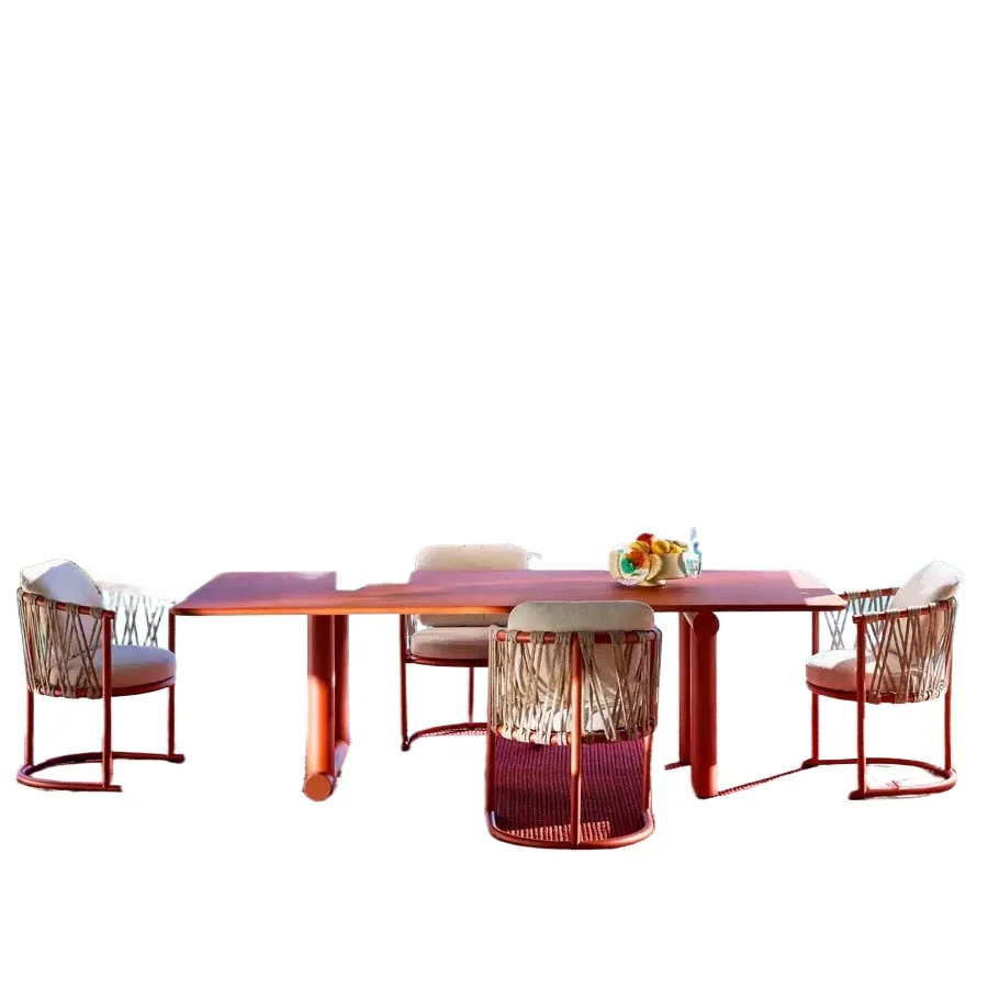 

Garden outdoor tables and chairs Garden yard outdoor sun room light luxury leisure new Chinese style combination