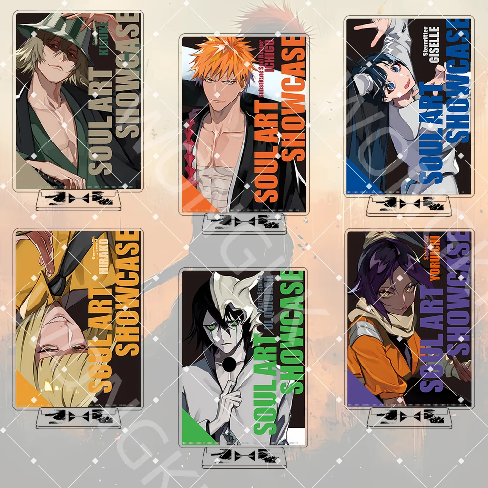 Anime BLEACH 15CM Acrylic Stand Cute keychain Anime Stand Ichigo Kurosaki Rukia Kuchiki Kawaii Desk Decor Gift For Anime Lovers