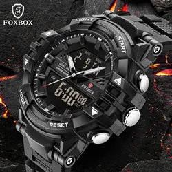 FOXBOX Classic Digital Watch for Men Fashion Business Military Waterproof Watch Men Sport Men's Quartz Wristwatches Montre Homme