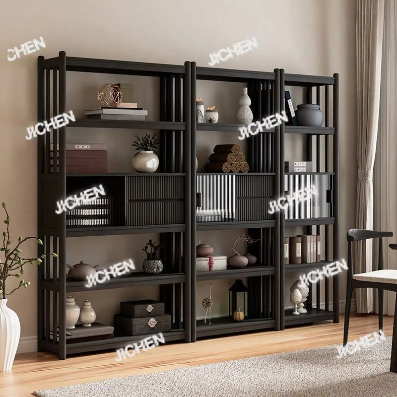 

ZQR Solid Wood Antique Rack, New-style Chinese Tea Room, Zen Minimalist Display Rack, Living Room Partition, Duobao Pavilion