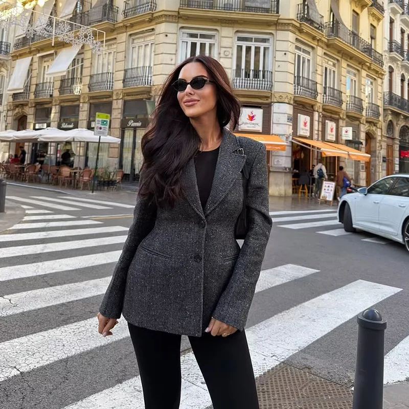 Blazers Women's Autumn Jackets 2025 New Fashion Slim V Elegant Office Blazers Jacket Chic Street Youth Travel Women's Coats