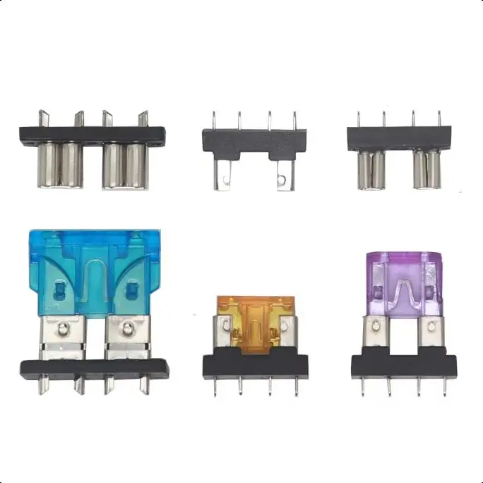 【10–5 Stück】 Mittlere kleine Mini-Sicherungshalter für Leiterplatten mit Auto-Blade-Sicherungen 10 A für Kfz-Leiterplatten-Sicherheitsclip-Einfügungstyp
