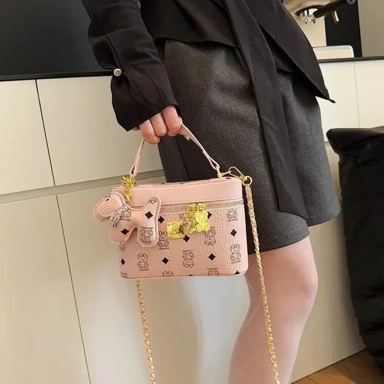 

2025 New High Quality Women's Three - Color Shoulder Bucket Bag - Fashion Prints, Portable Design, Ideal Small Messenger Bag