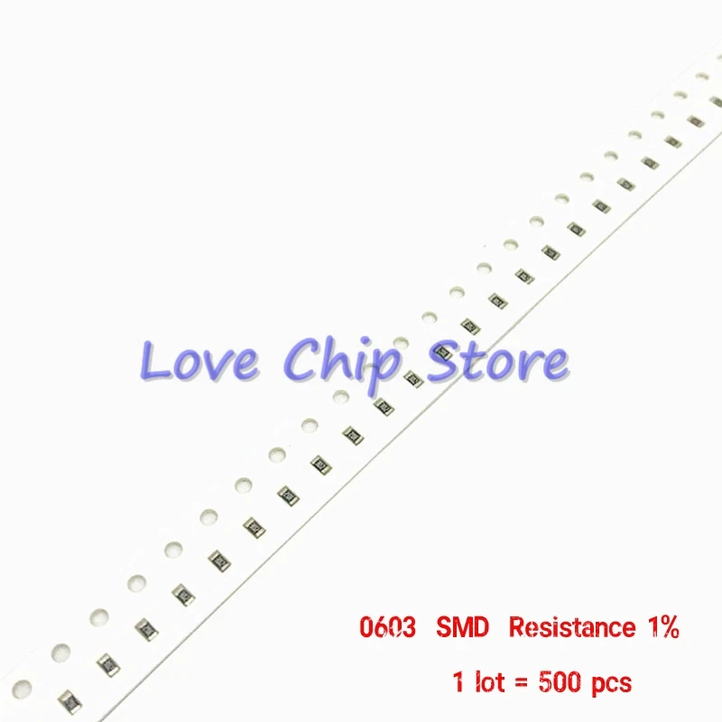 500pcs 0603 1% SMD resistor 1/10W 31.6K 32.4K 33K 33.2K 34K 34.8K 35.7K 36K 36.5K 37.4K 38.3K 39K 39.2K 40.2K 41.2K 42.2K ohm