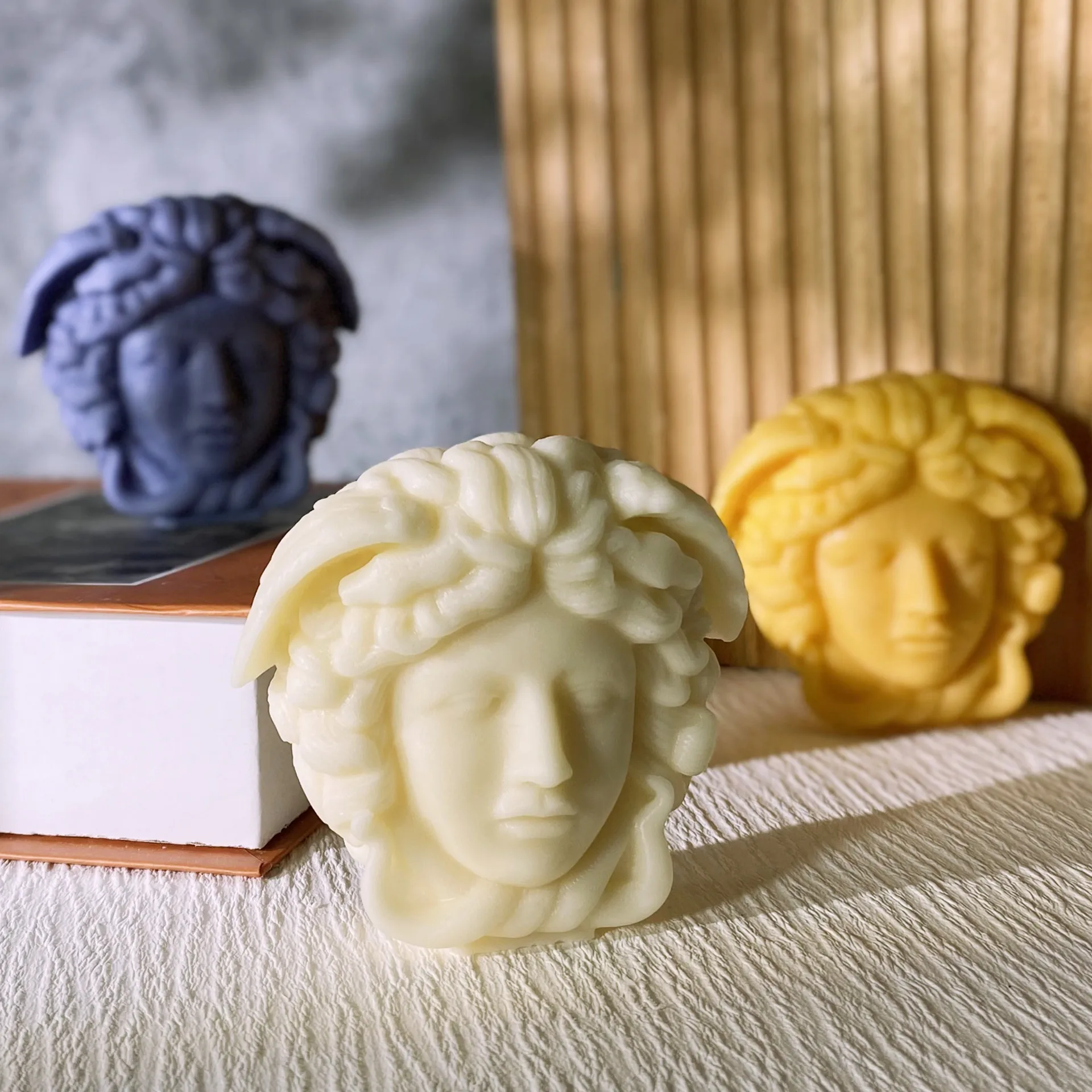 

Mini Medusa Silicone Mold New Medusa Candle Mold Handmade Epoxy Resin Chocolate Plaster Sculpture Handmade Gift Incense Wax Mold