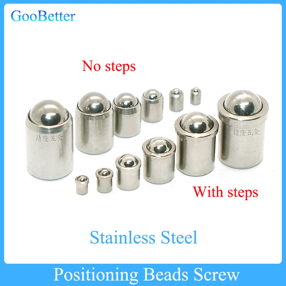 

5Pcs/lot Precision Positioning Beads Screw Press In Ball Head Plunger Stainless Steel Ball Screws