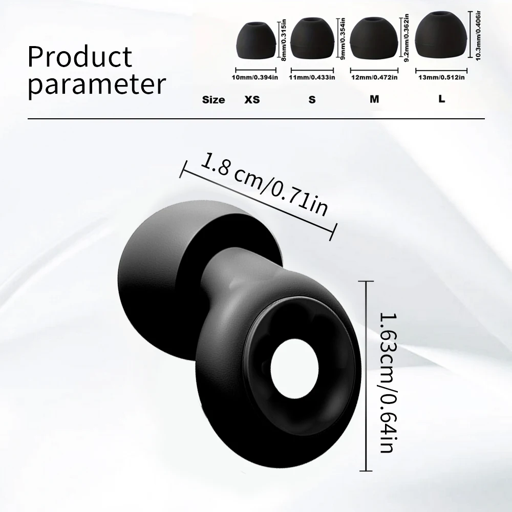 Waterproof Silicone Earplugs for Swimming Noise Reduction Sound Insulation Portable Travel Ear Plugs with Lanyard