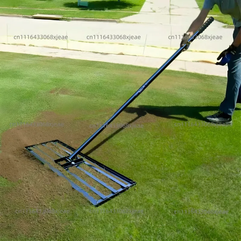 Lawn Leveling Rake, Leveling Machine, Soil Fertilizer Tool, Garden Farm Vegetable Plot Push-Pull Leveler, Sand Rake, Grass Rake