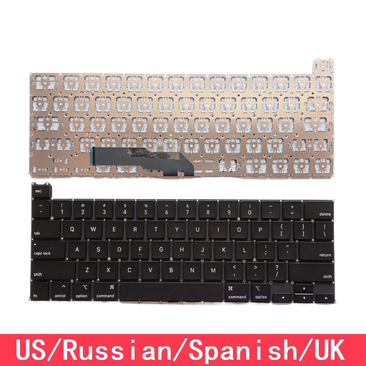 For Apple MacBook Pro Retina 13" A2251 2020 Year Laptop Keyboard Replacement US Russian Spanish UK