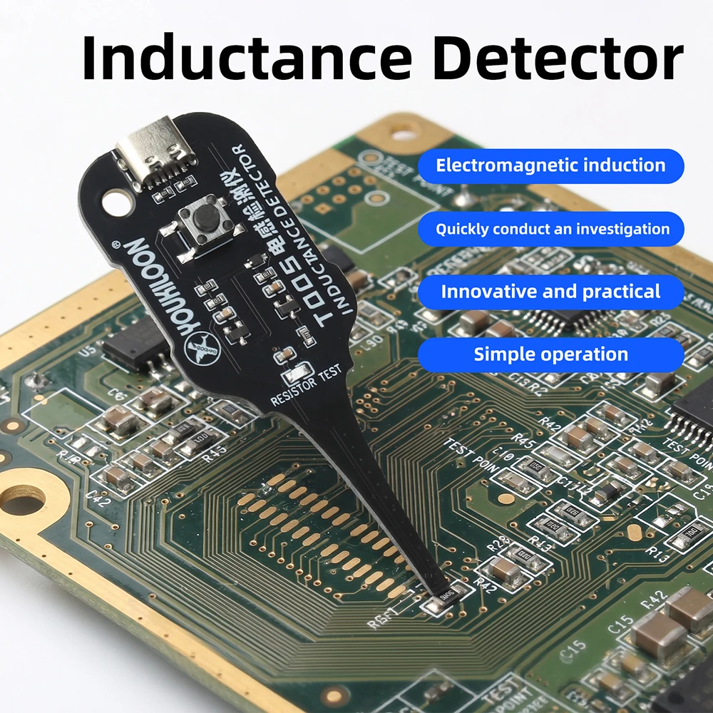 5pcs/1pcs Phone Motherboard Inductance Detector LED Prompt Quick Fault Check Short Circuit Testing Tool for Mobile Phone Repair