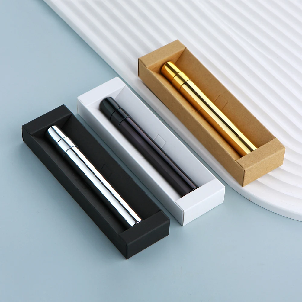 30 قطعة 10 مللي زجاجة عطر مع علبة التعبئة والتغليف الذهب الفضة الأسود زجاجة رذاذ عينة قوارير الألومنيوم العطور المحمولة البخاخة