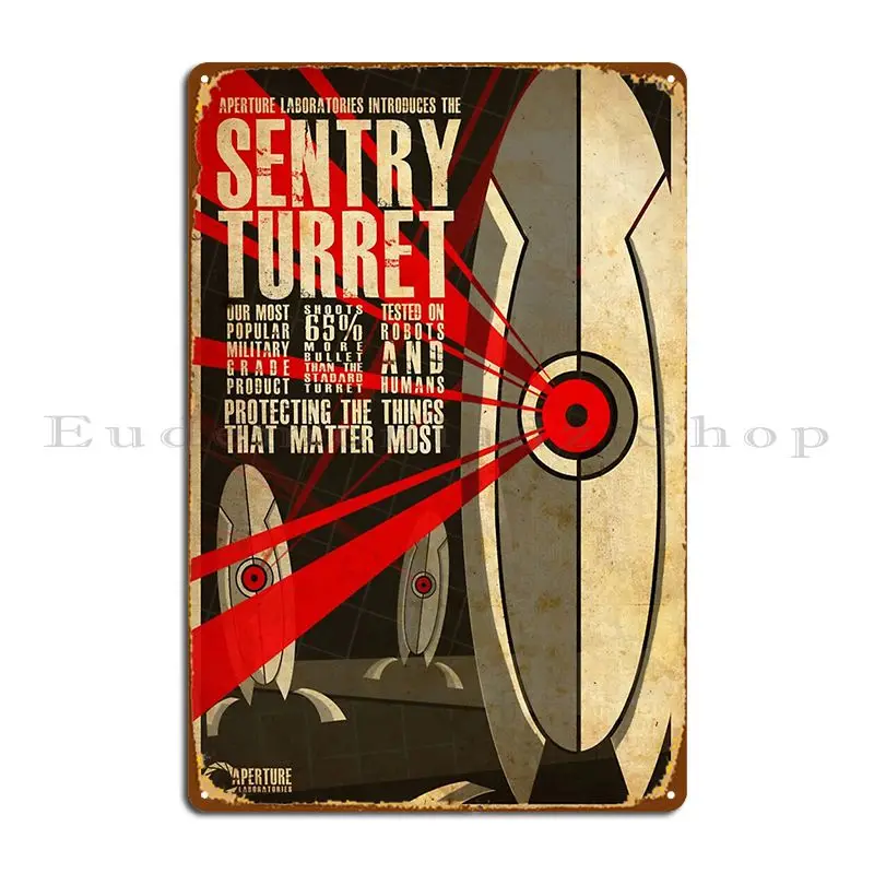 Aperture Science Laboratories Portal Metal Signs Party Designing Garage Party Club Club Tin Sign Poster