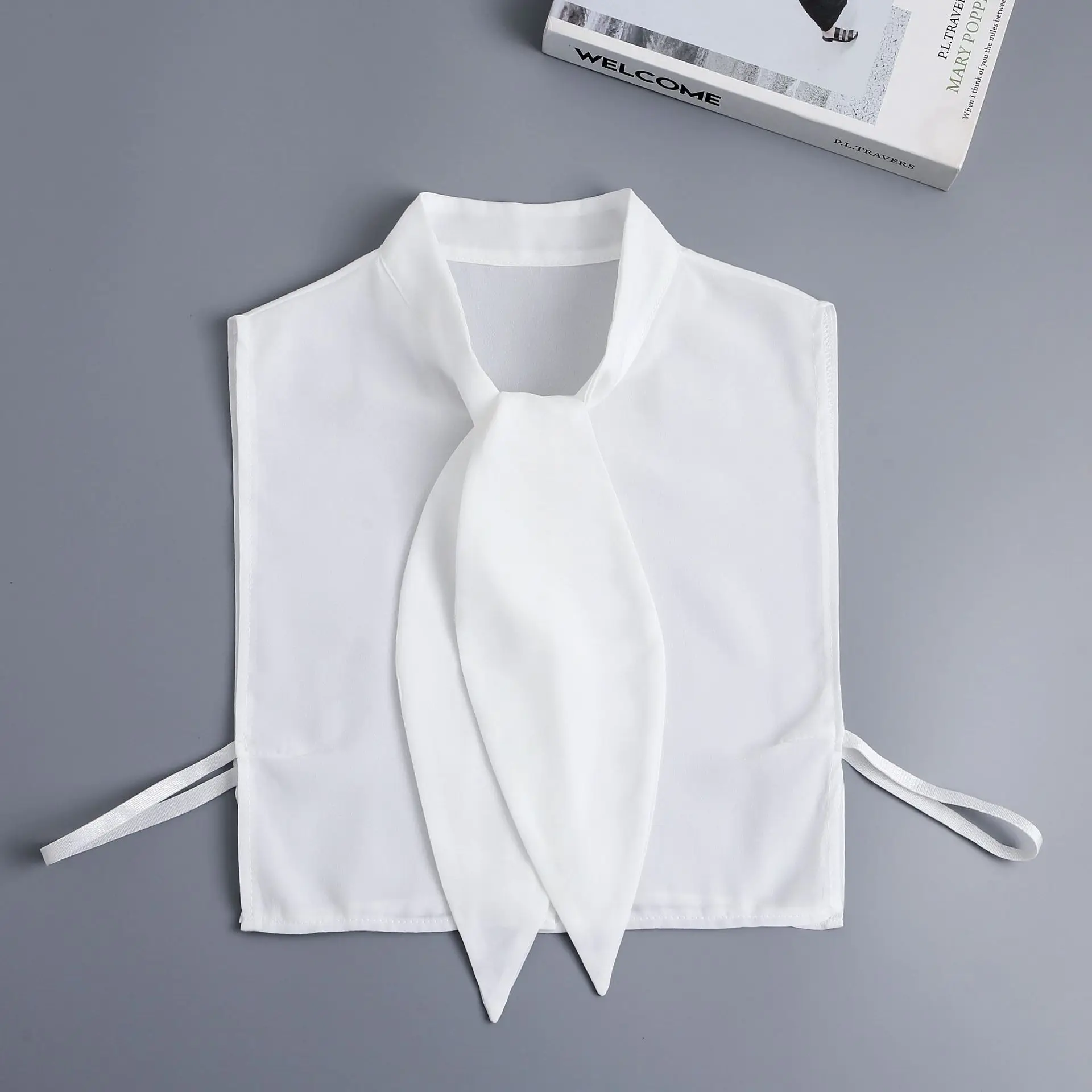 pure-color-leaf-shape-fake-collar-white-large-rabbit-ear-bow-tie-korean-style-inner-wear-multi-functional-decorative-fake-shi