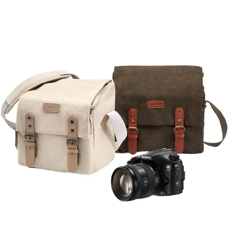 

Single Shoulder Canvas Camera Bag Anti-theft Camera Bag Fallow Return To The Ancients SLR Camera Backpack Storage Bag