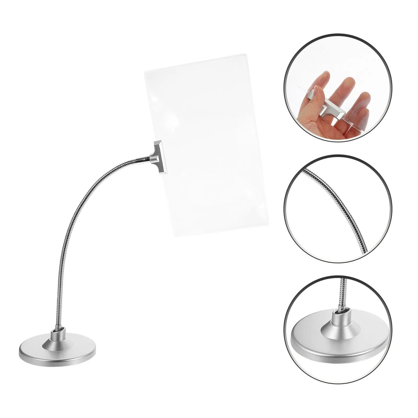 4X Large Magnifying Glass with Adjustable Flexible Tube Stand Desktop Reading Magnifier for Embroidery Cross Stitch Handwork