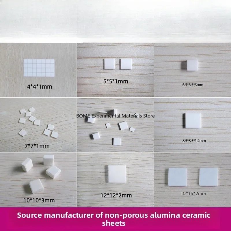 Square Alumina Ceramic Sheet 4 5 7 10 15mm Thermal Conductive Insulating Wear Resistant Ceramic Substrate Heat Sink Customizable