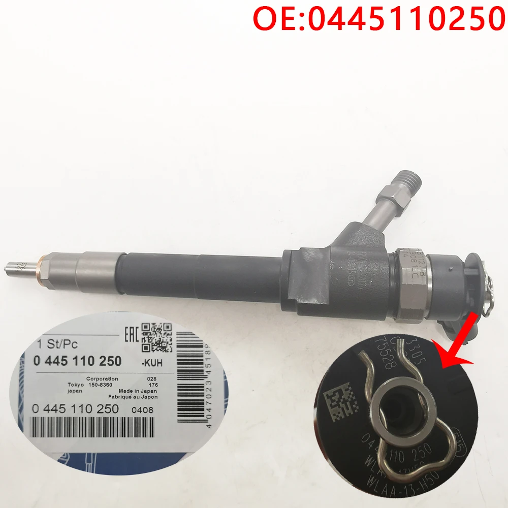 For Injector WLAA13H50 0986435123 0445110250 FOR FORD MAZDA COMMON RAIL BT50 2.5L