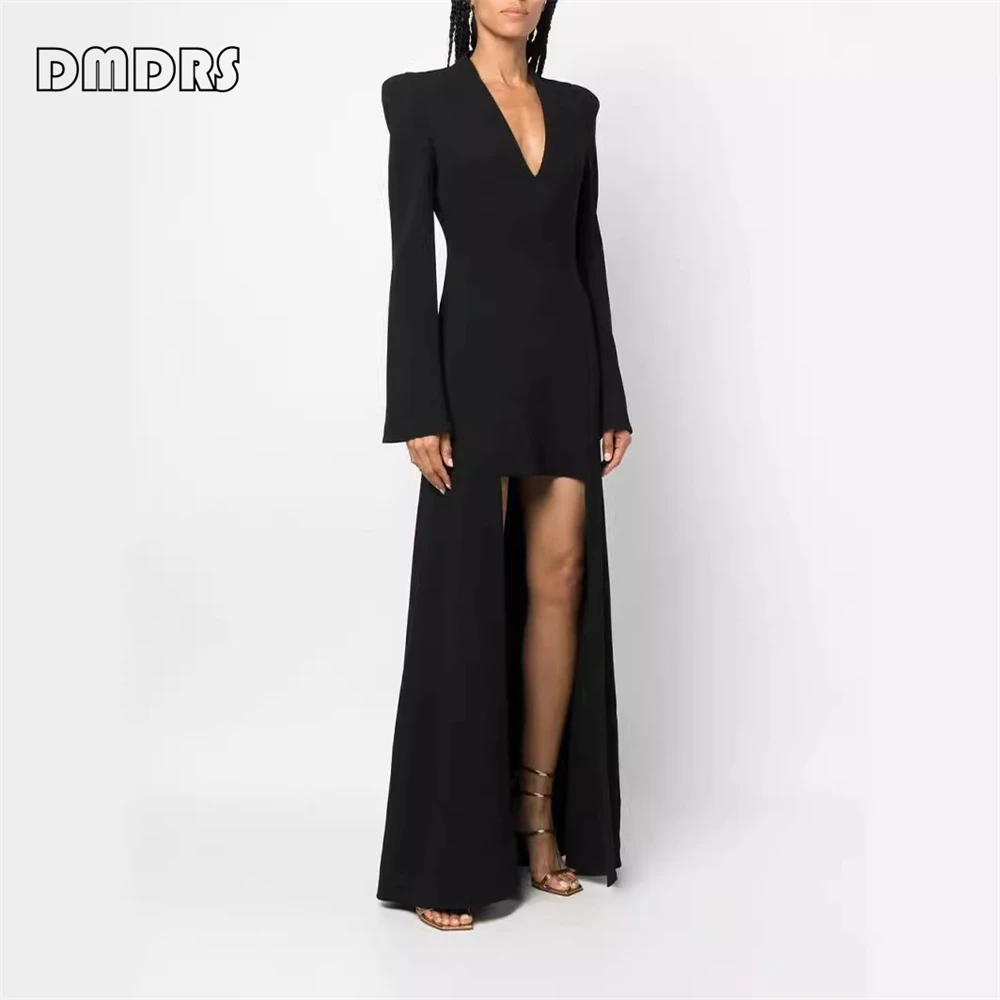 

Extra Length High-Low Suit Blazer Coat for Women, 2024 Autumn New Long Coat Fashionable Outfit Women's Party Suit Dress